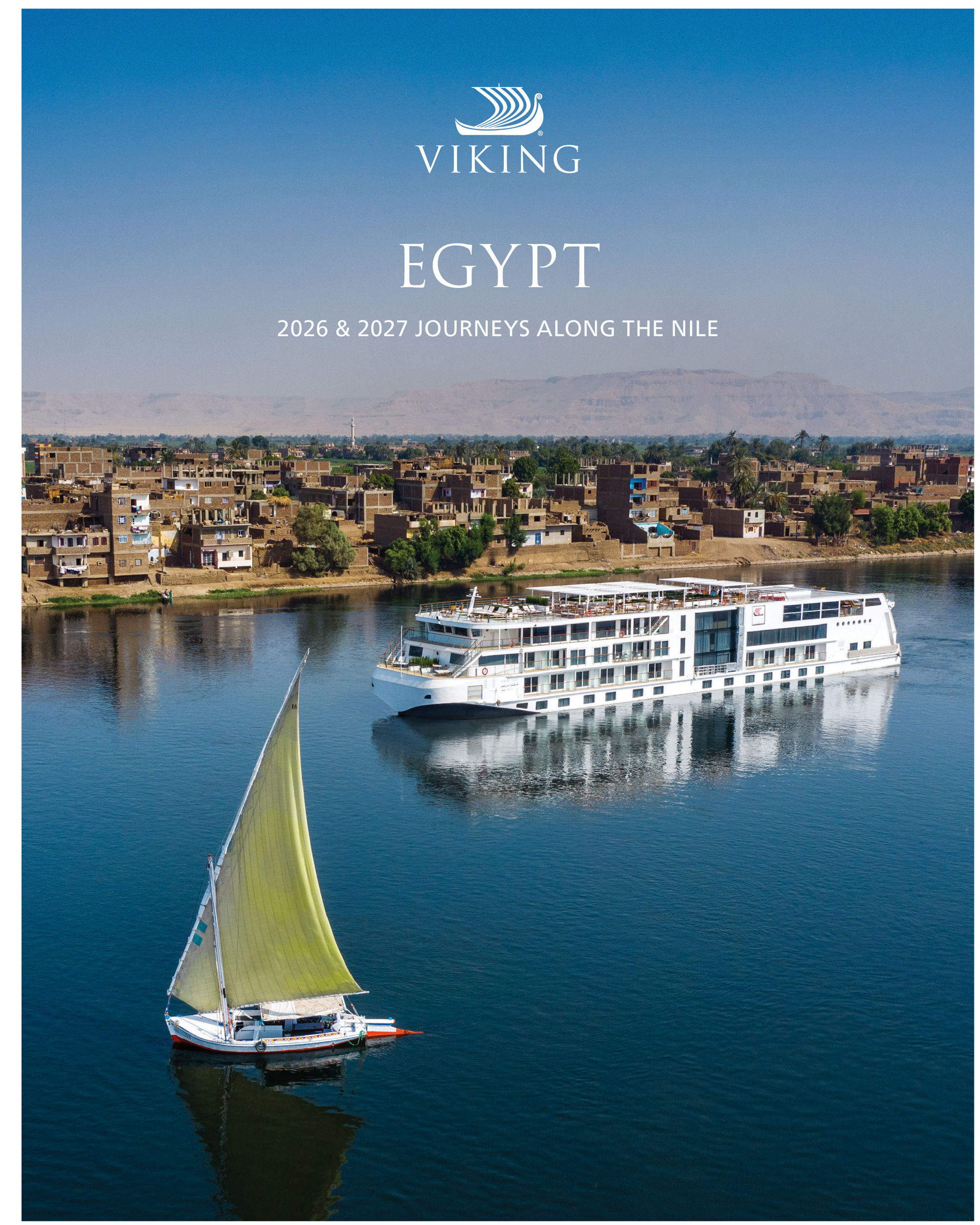 Viking River Cruises Egypt Brochure Cover with Boats
