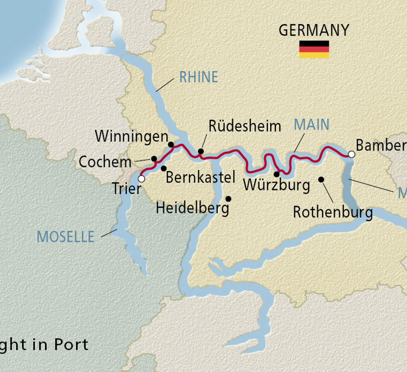 Map of A Tale of Three Rivers itinerary