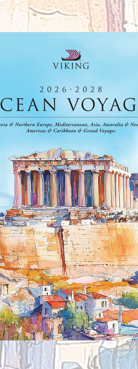 Ocean Voyages Brochure with Ancient Greek Landmark