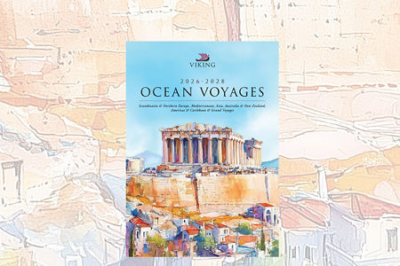 Ocean Voyages Brochure with Ancient Greek Landmark