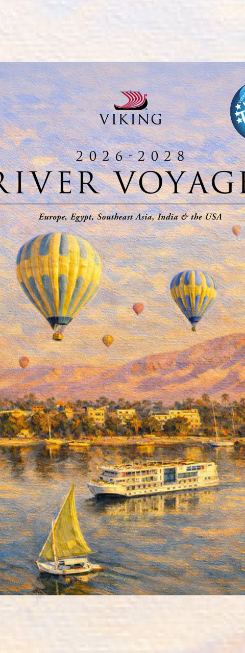 Viking 2023-2025 River Voyages Brochure with Hot Air Balloons
