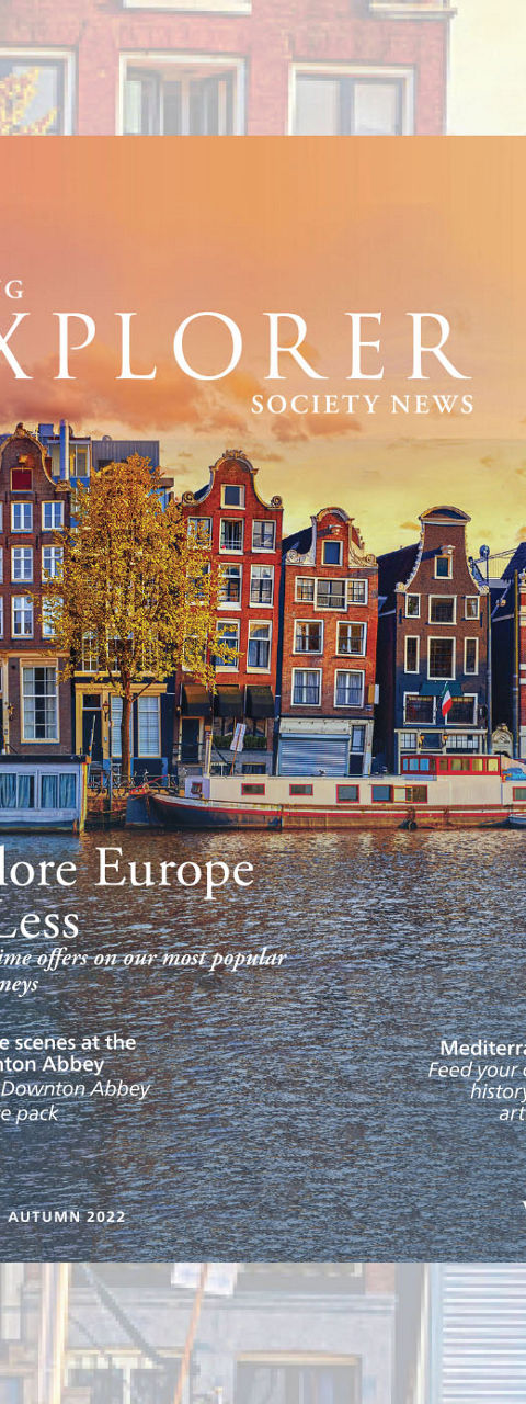 Travel Magazine Cover Featuring Amsterdam Canal Houses