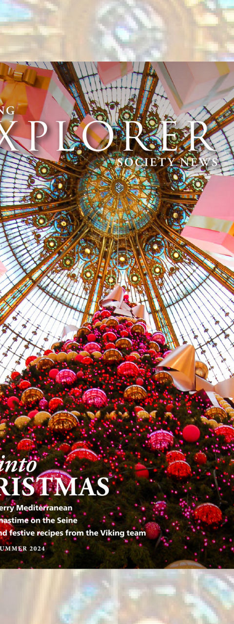 Explore Magazine Cover with Christmas Tree Display