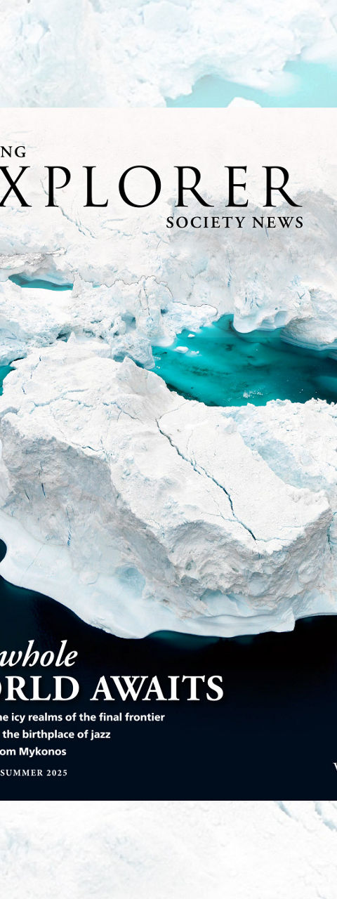Viking Explorer Society Magazine Cover on Ice Landscape