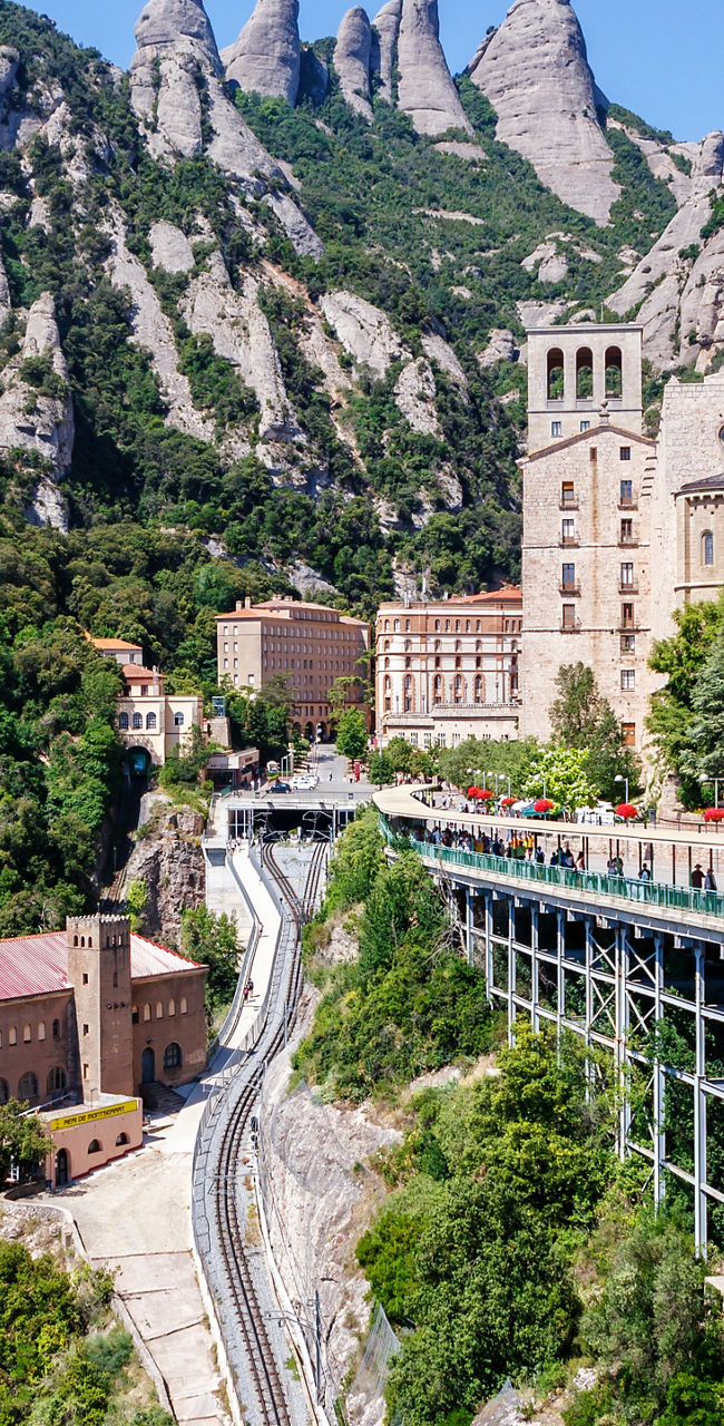 Montserrat Monastery with Mountain Landscape