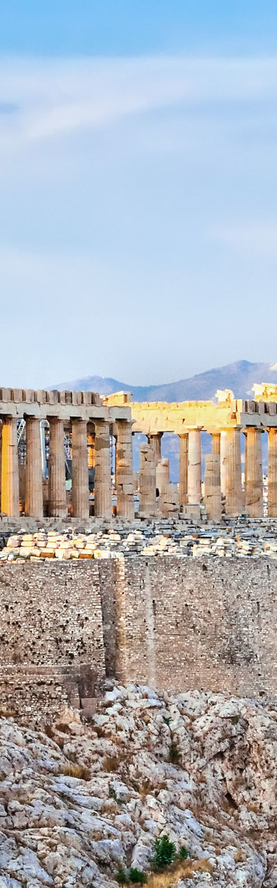 Ancient Acropolis with Parthenon in Athens