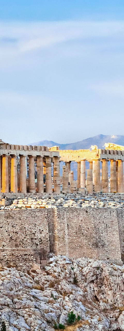 Ancient Acropolis with Parthenon in Athens