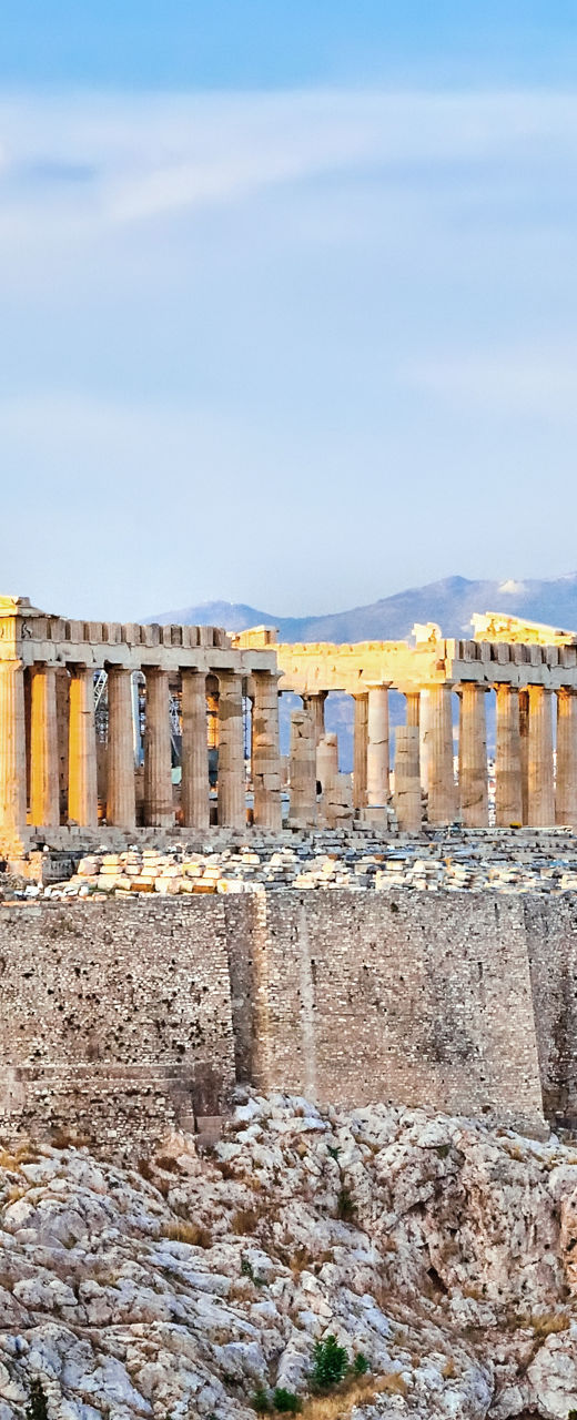 Ancient Acropolis with Parthenon in Athens