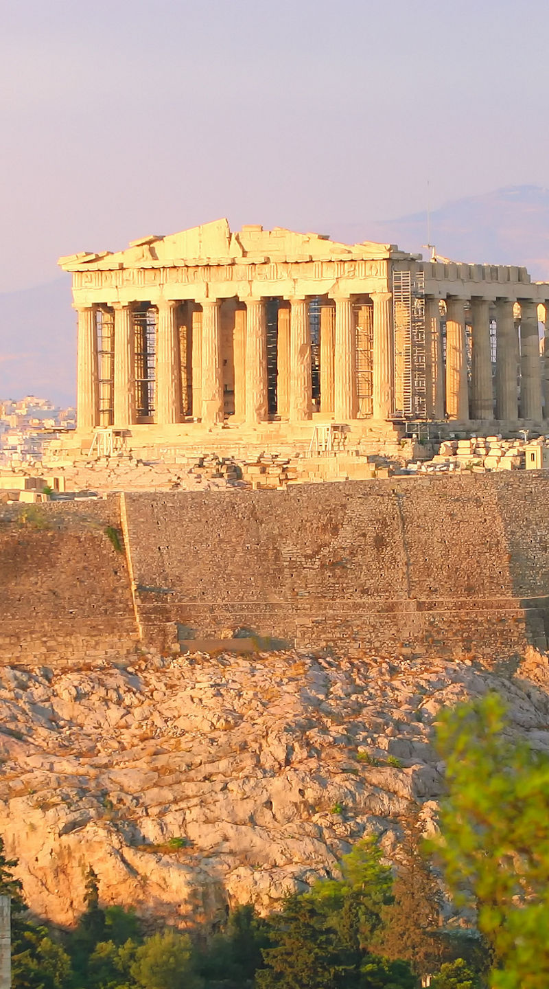 The Acropolis of Athens at sunset