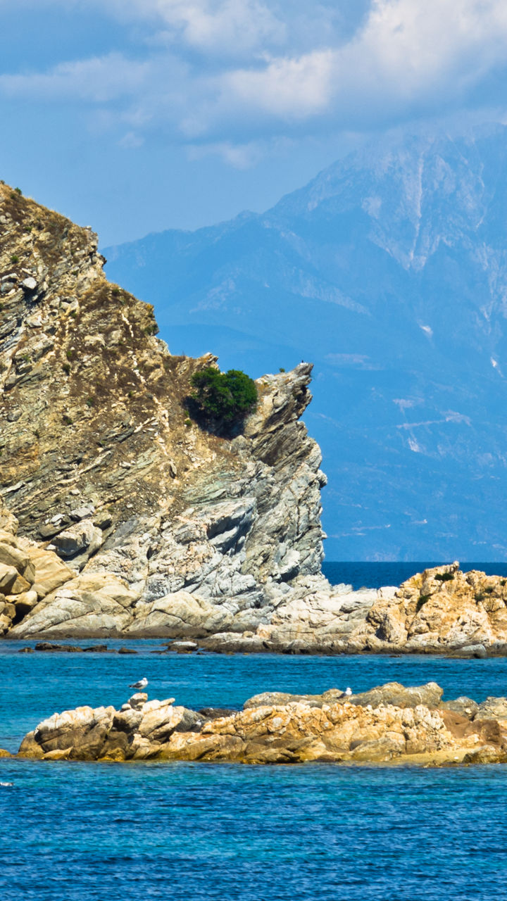 Scenic coastal view with rocky cliffs