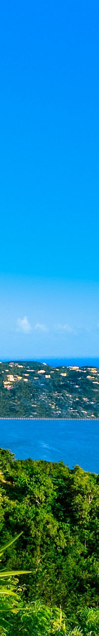 Scenic tropical island with lush greenery