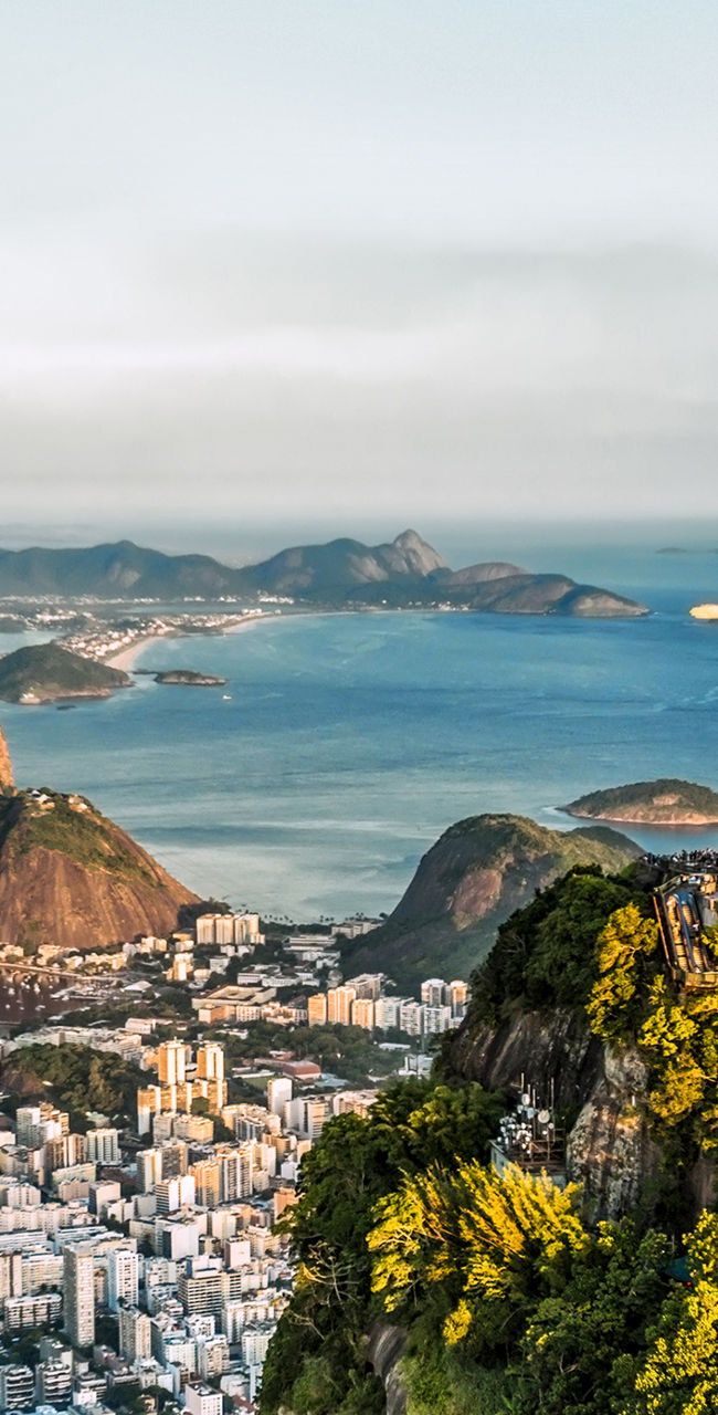 Aerial view of Christ the Redeemer in Rio