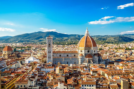 Florence Cathedral and Cityscape Under Blue Sky