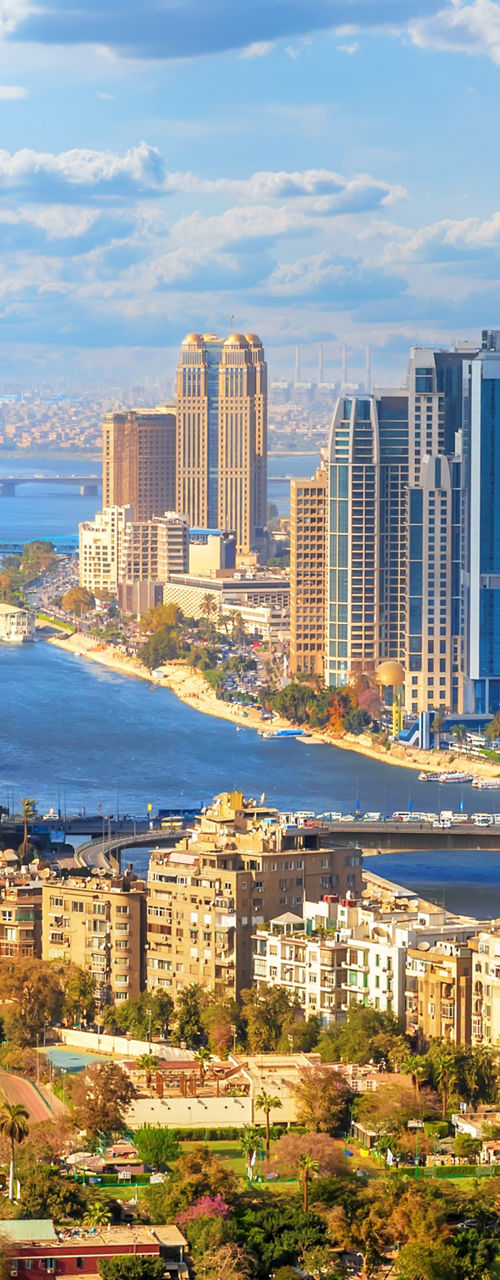 Cairo cityscape with Nile River view