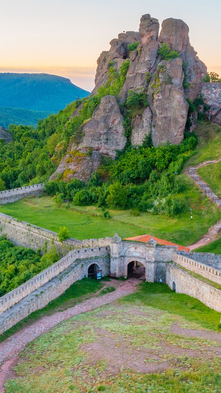 Historic Fortress with Rocky Landscape