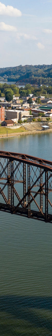 Historic Iron Bridge Over Serene River