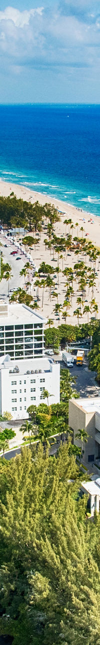 Aerial view of Fort Lauderdale beach cityscape