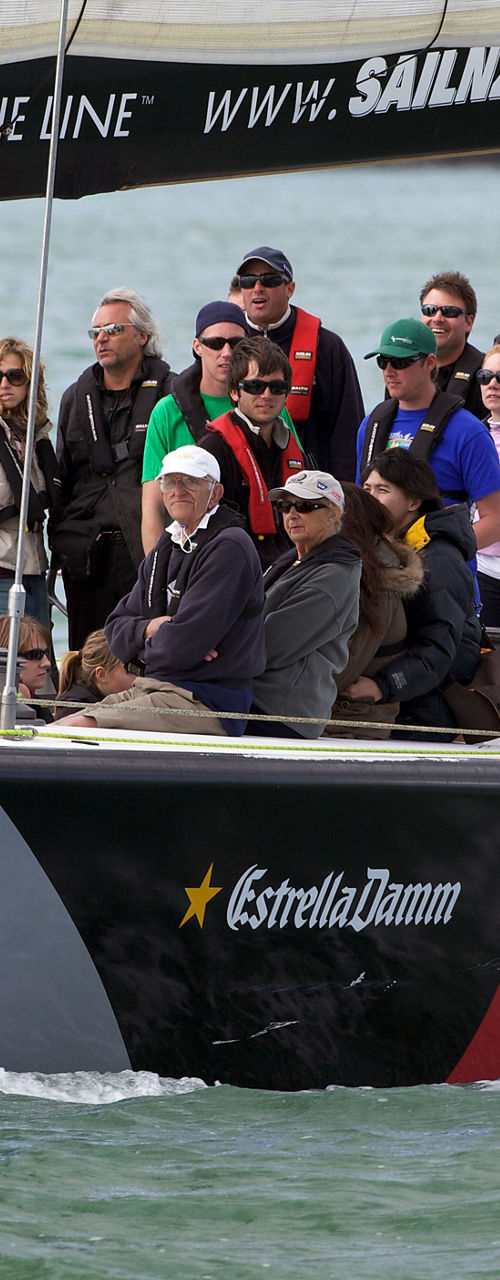 Sailing yacht with passengers in Auckland