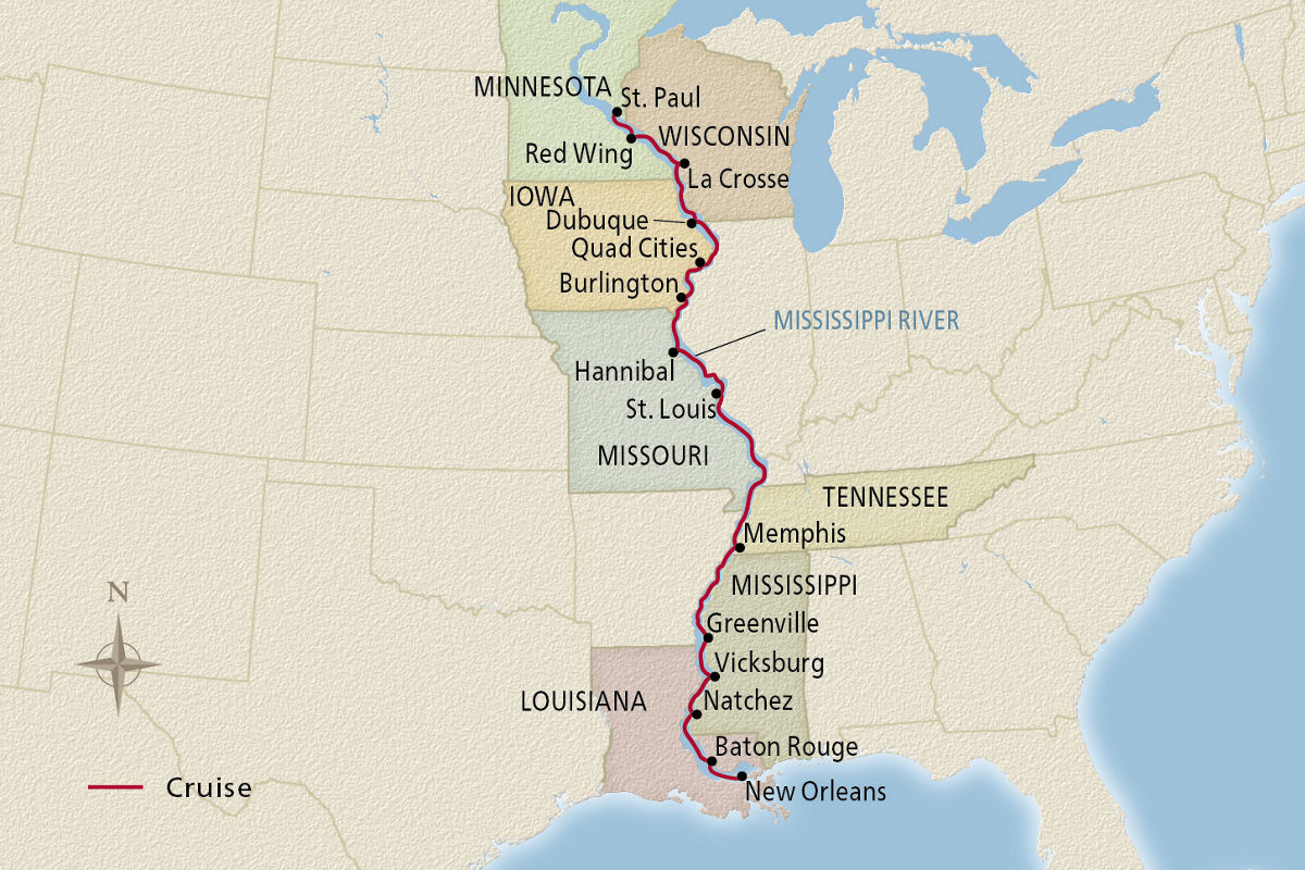 America's Great River – route map