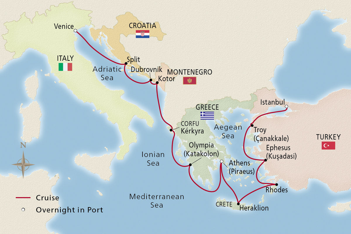 Ancient Adriatic Treasures – route map