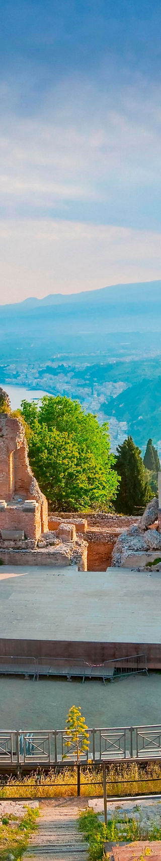 Ancient Roman Theater with Coastal View