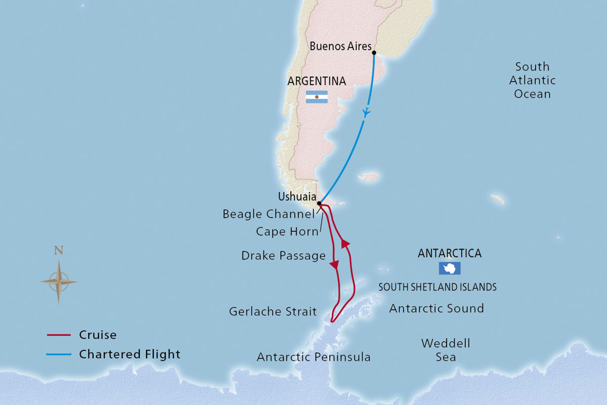 Antarctic Explorer – route map