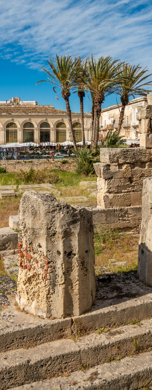 Ancient ruins in sunny outdoor setting