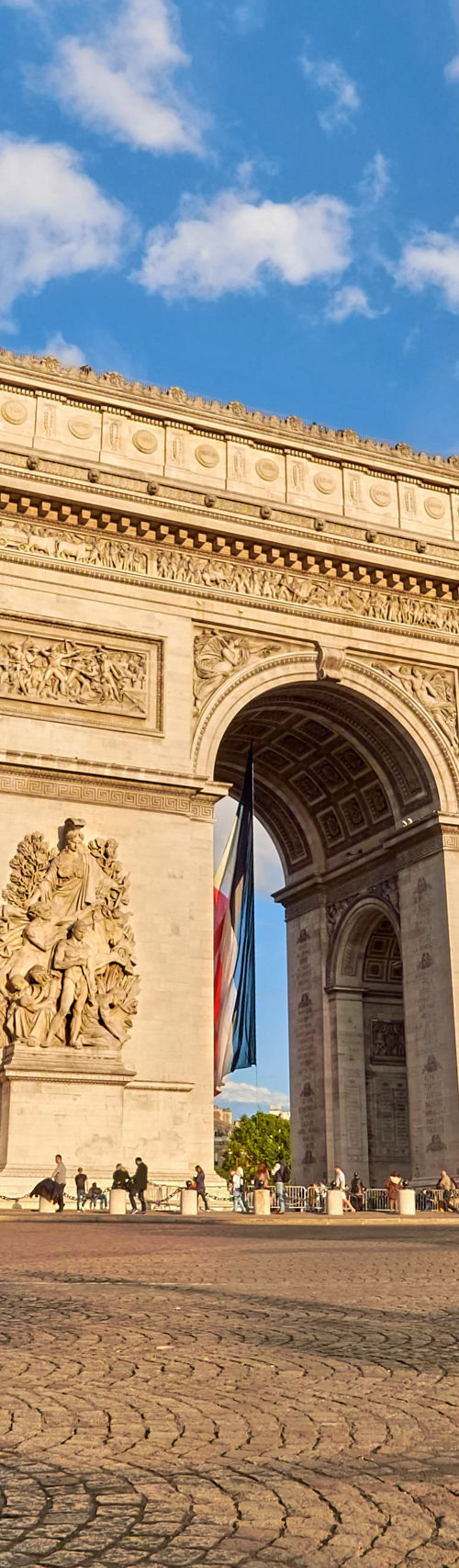Arc de Triomphe under vibrant sky