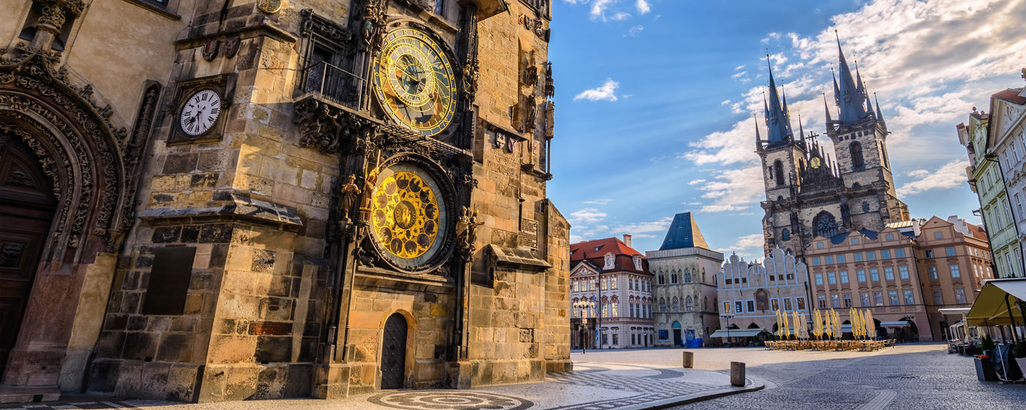 Historic Prague Astronomical Clock and Square