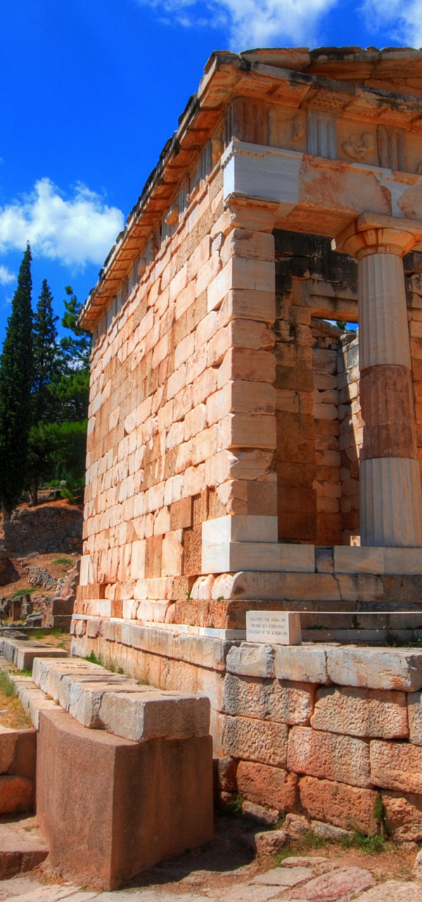 Ancient Stone Temple in Scenic Landscape