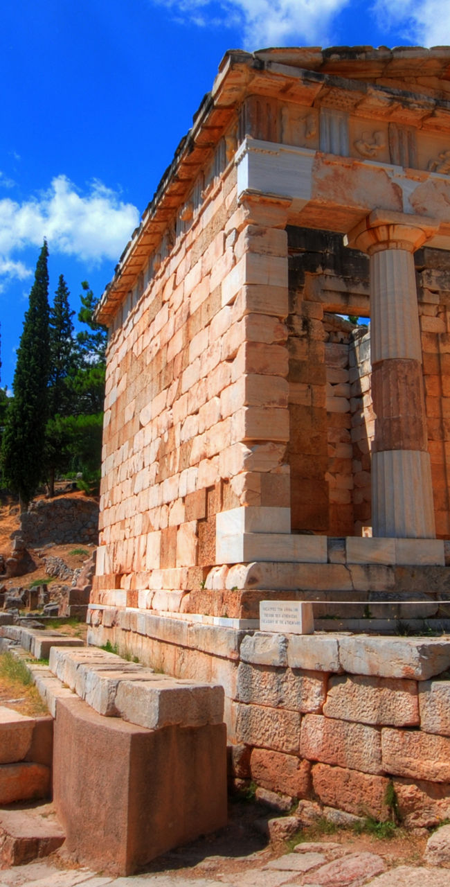 Ancient Stone Temple in Scenic Landscape