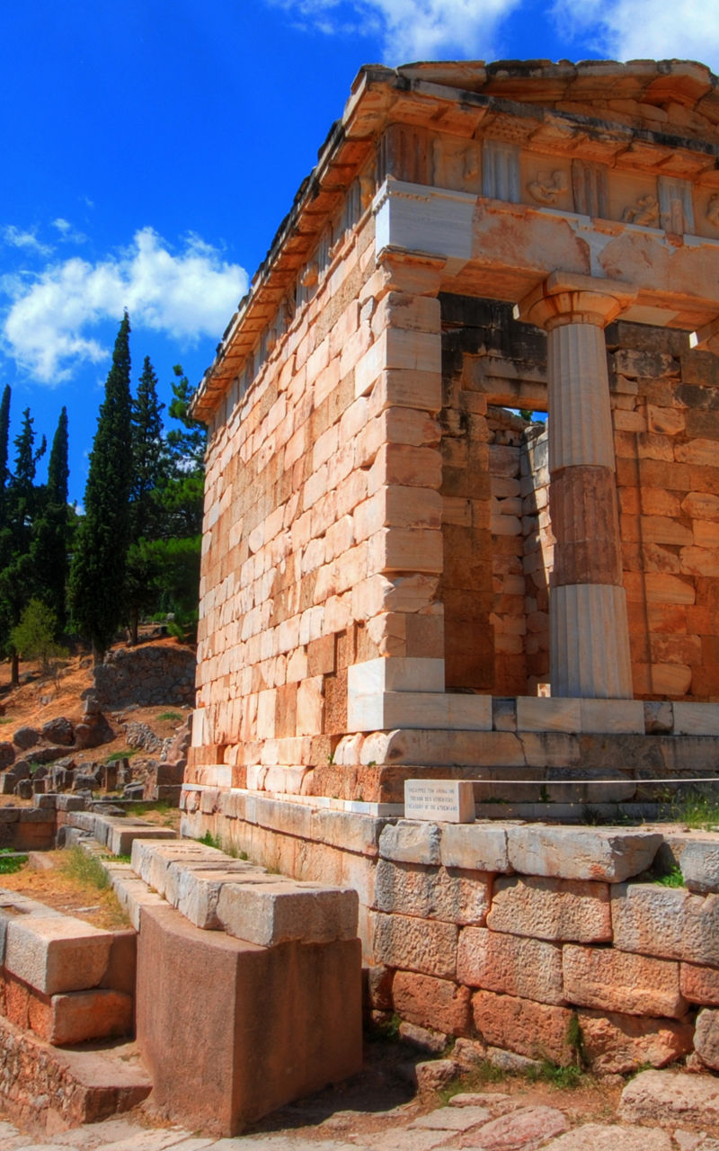 Ancient Stone Temple in Scenic Landscape