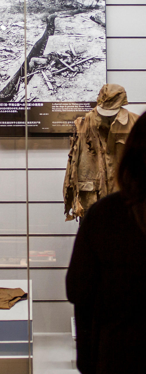 Museum exhibit on war and human impact