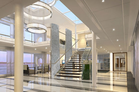 Modern luxury cruise ship interior design
