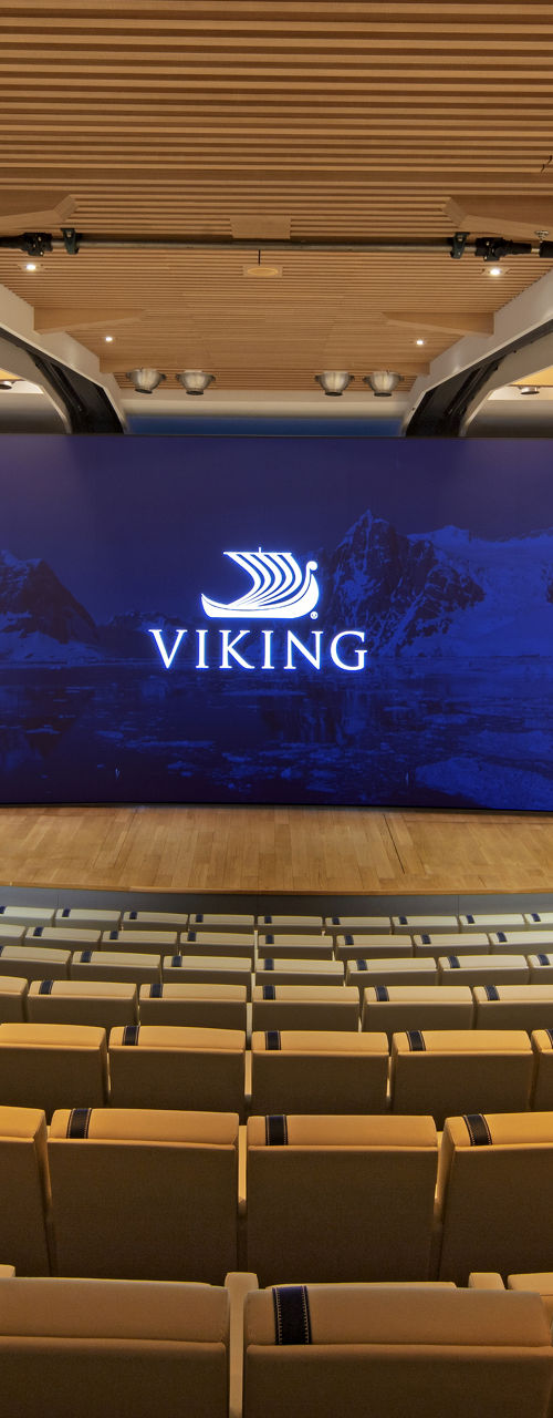 Modern theater with Viking branding