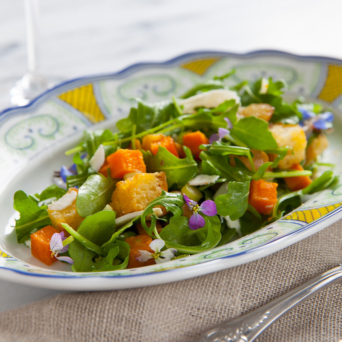 Fresh salad with vibrant vegetables