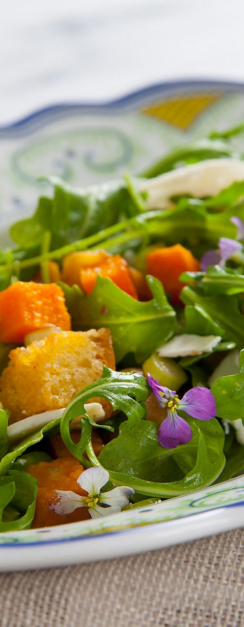 Fresh salad with vibrant vegetables