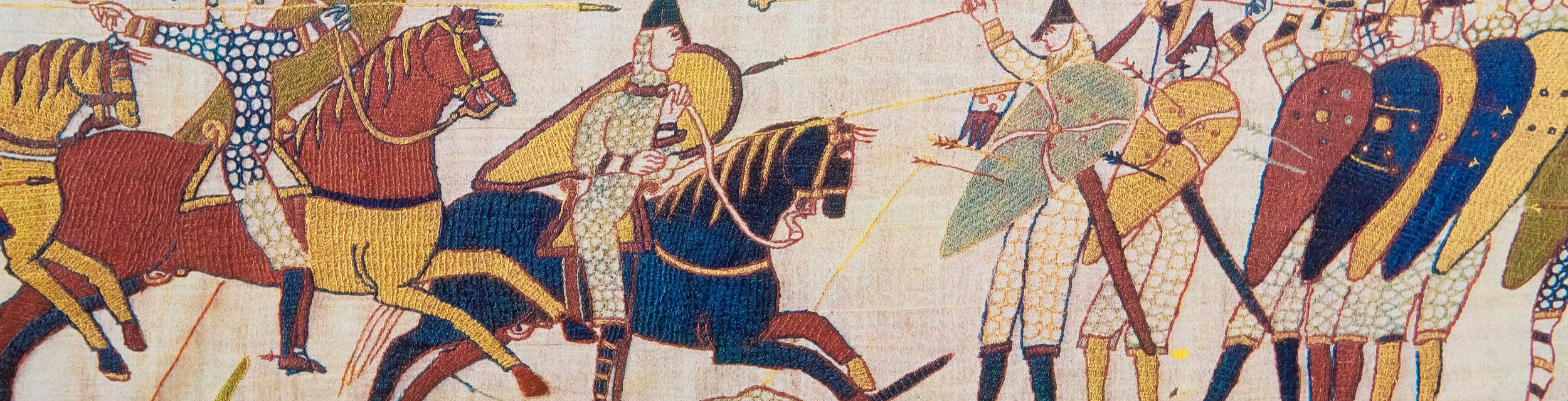 Medieval battle scene from Bayeux Tapestry