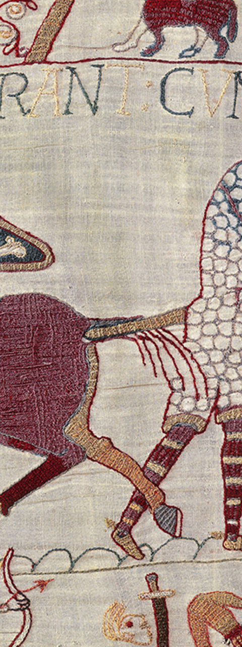 Medieval battle scene from Bayeux Tapestry