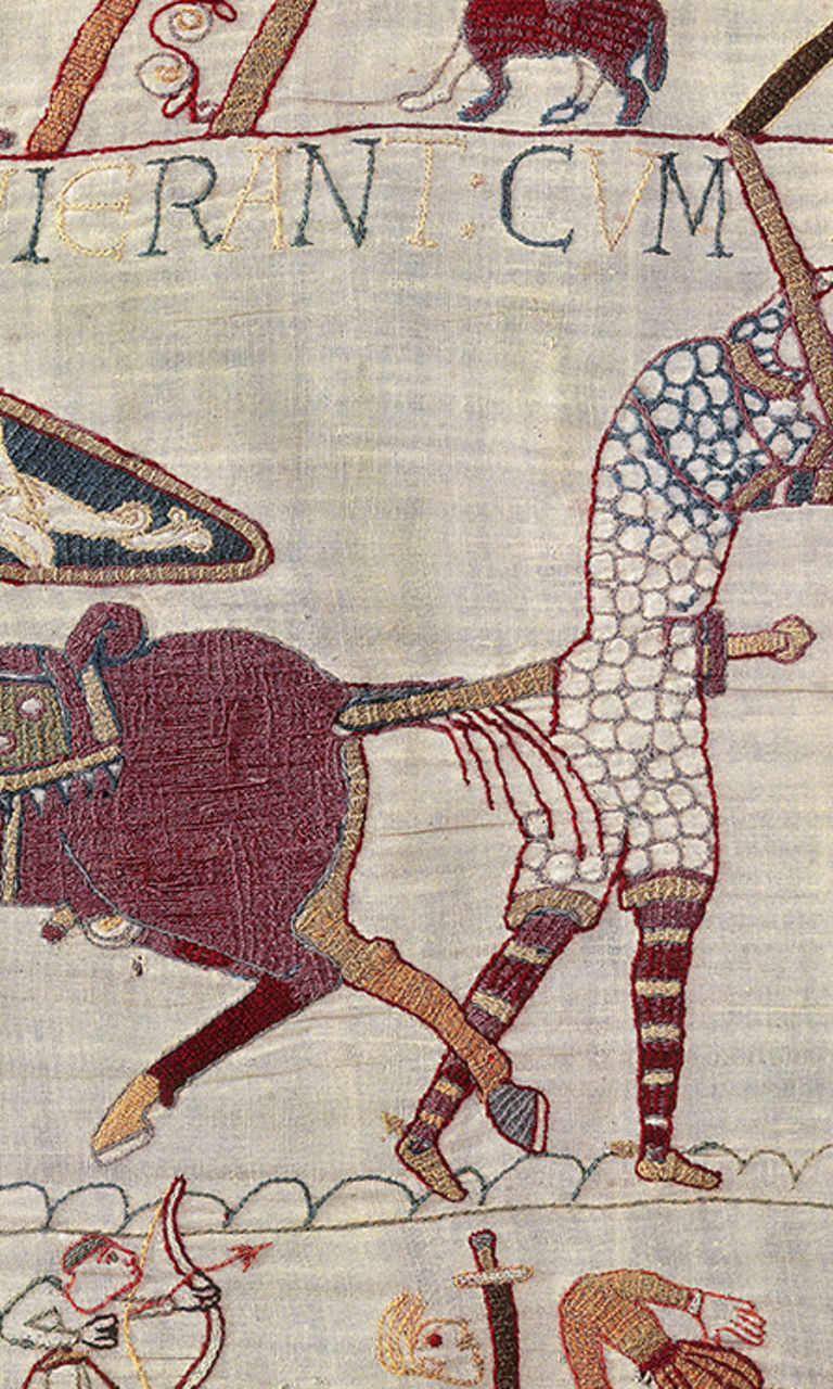 Medieval battle scene from Bayeux Tapestry
