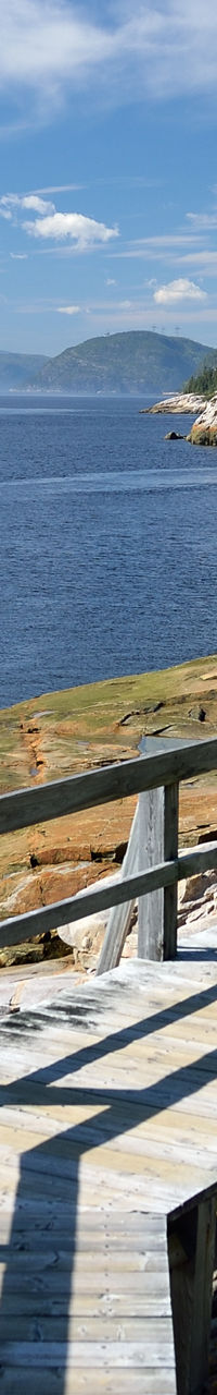 Scenic coastal boardwalk with ocean view
