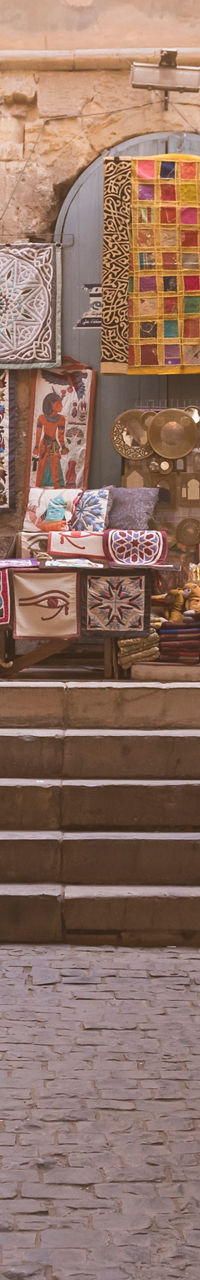 Traditional market with lanterns and crafts