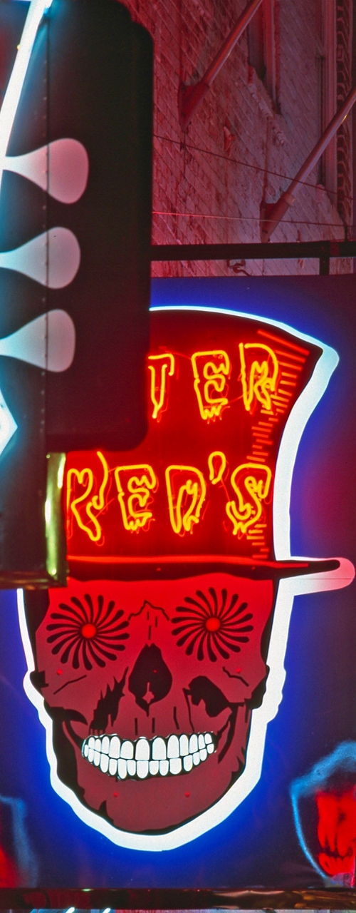 Vibrant neon signs in Memphis nightlife
