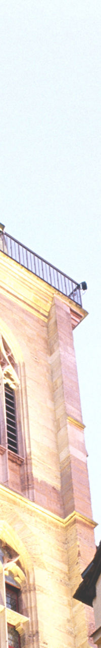 Historic European architecture with clock tower