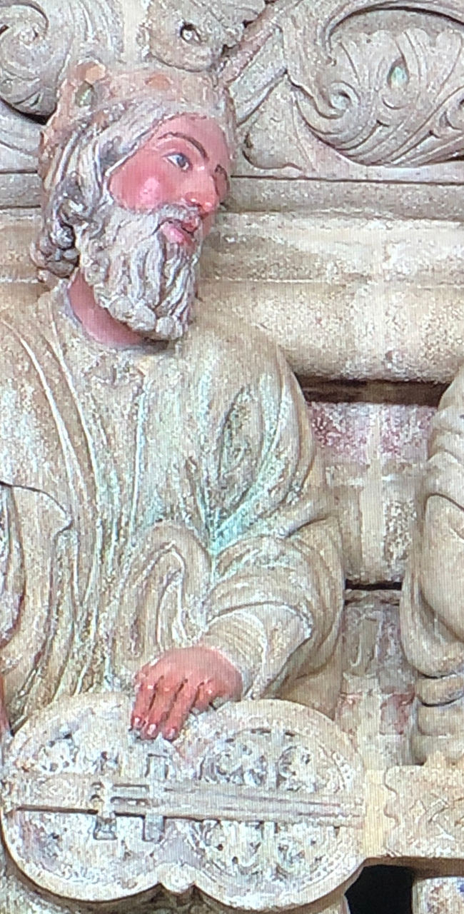 Ancient stone carvings of musicians
