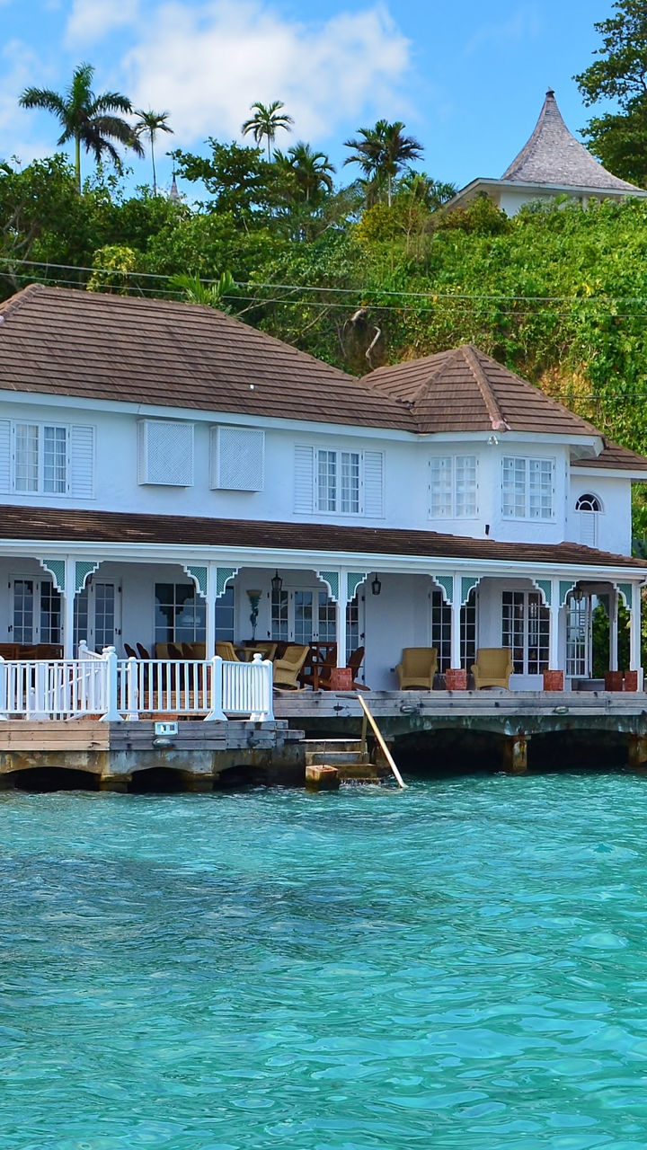 Tropical Waterfront Villas with Clear Blue Water