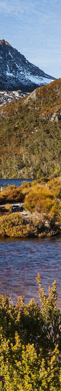 Rustic boathouse by Cradle Mountain lake