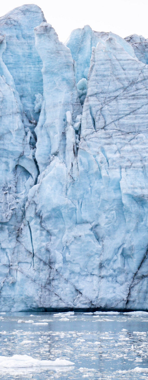 Majestic Glacier with Floating Icebergs