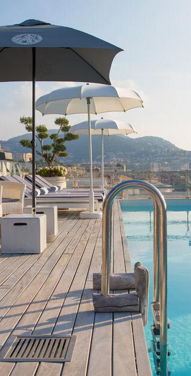 Luxury rooftop pool with scenic views