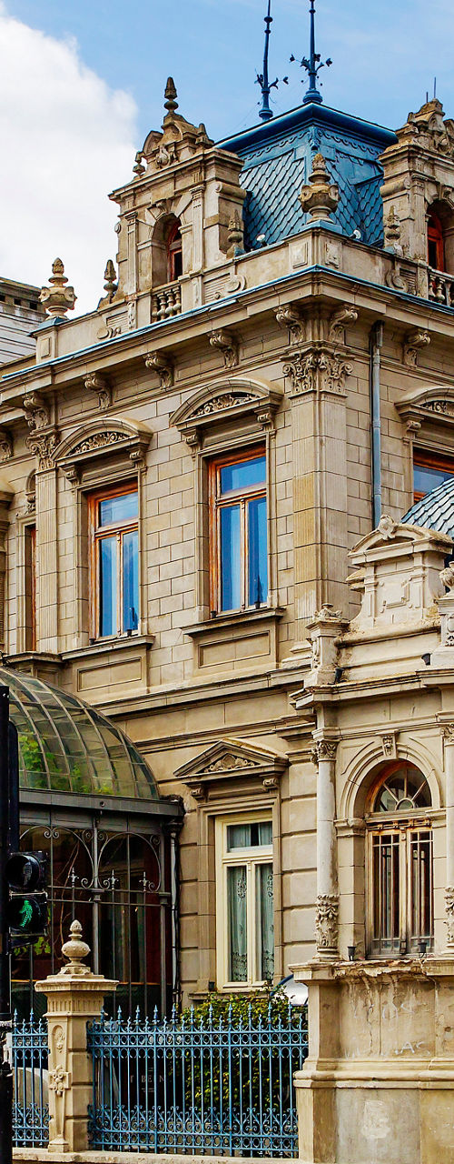 Historic mansion with ornate architecture